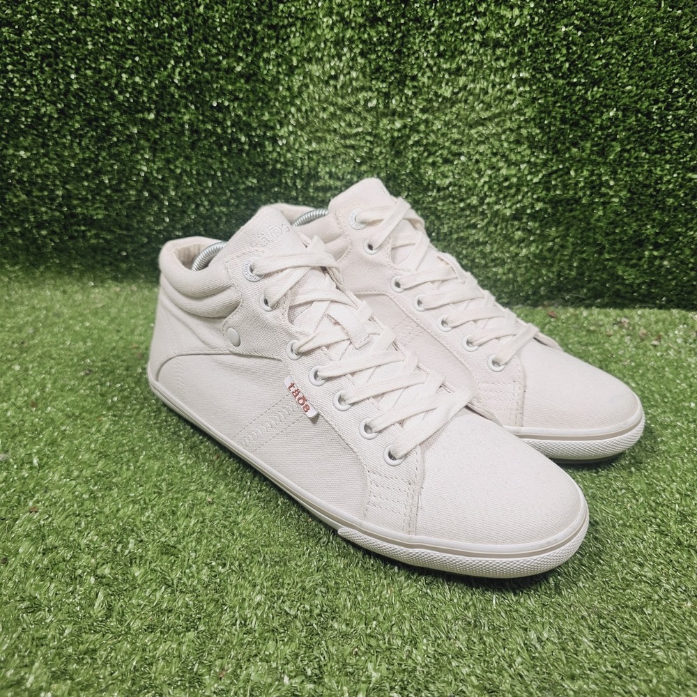 Taos Top Star White Canvas Mid Top Casual Comfort Sneakers Womens Size 10